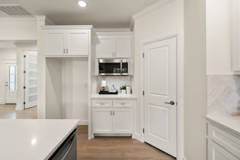 new construction kitchen coffee bar